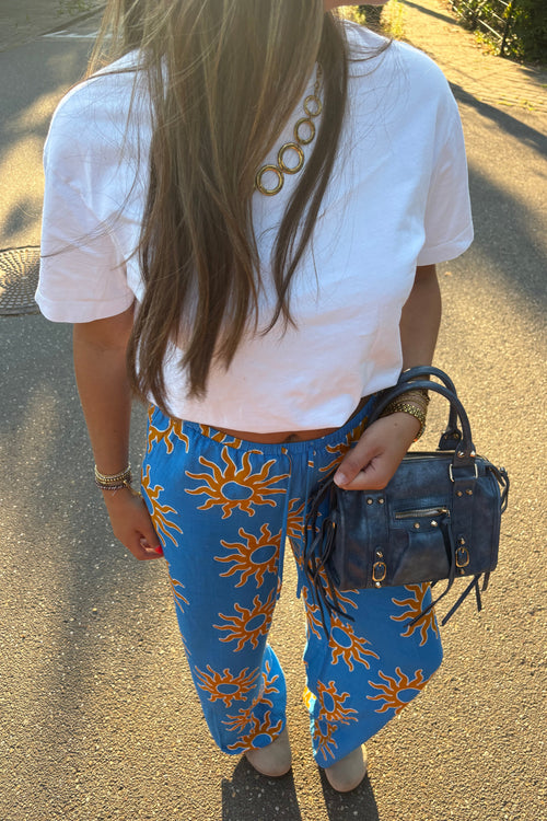 Blue Fringe Bag