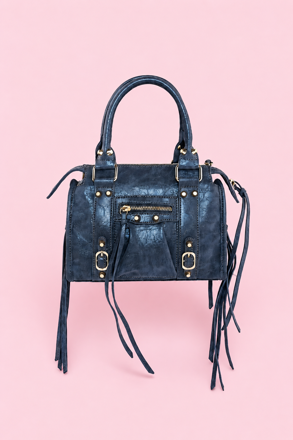 Blue Fringe Bag