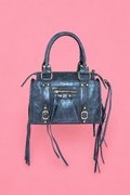 Blue Fringe Bag